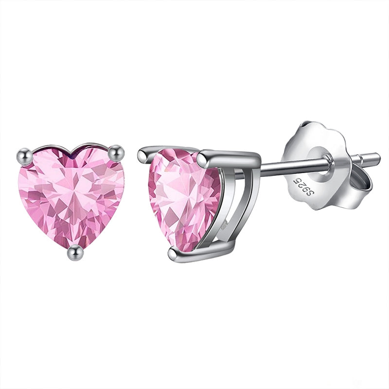 Single Stone Heart-Shaped Stud – Simple Elegance
