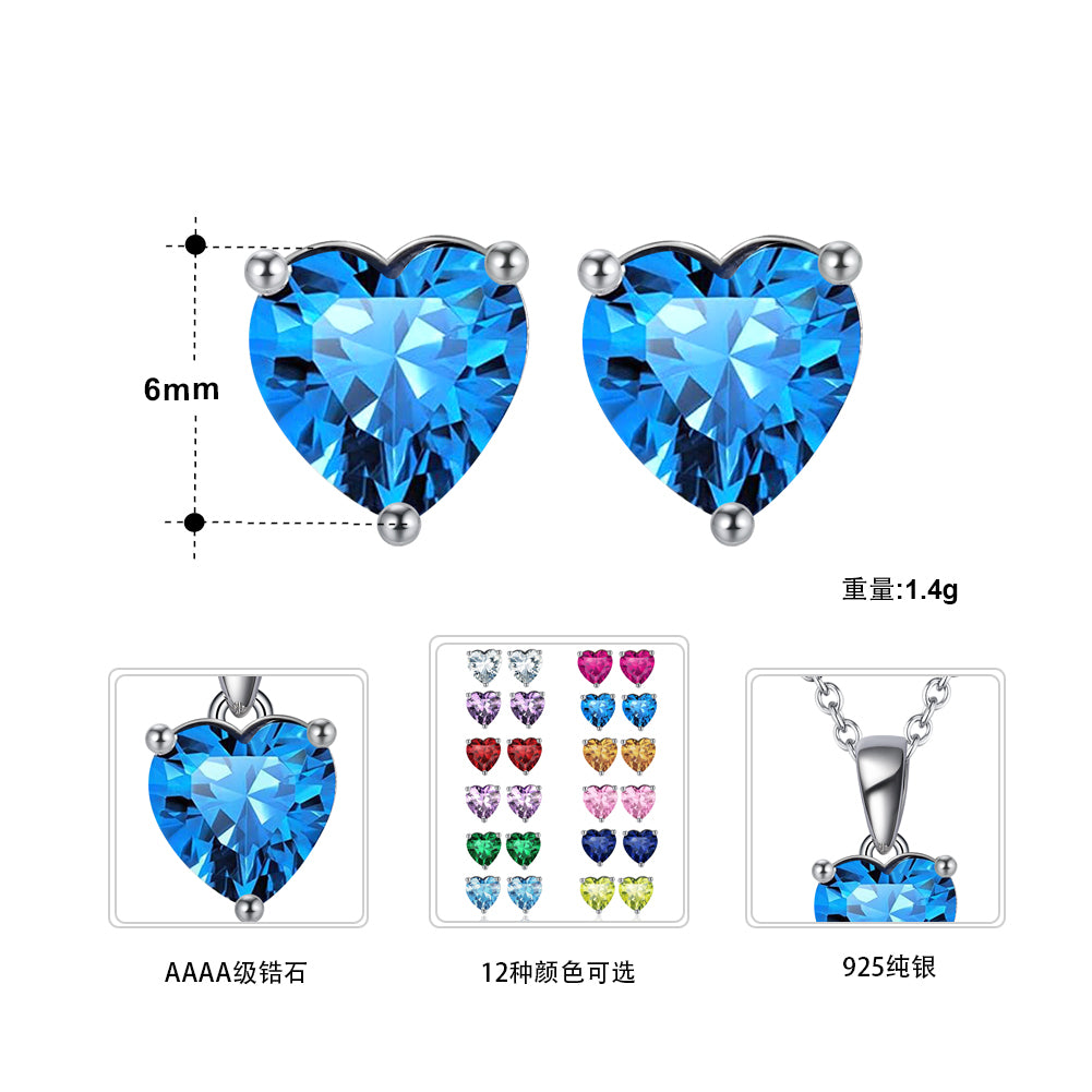 Single Stone Heart-Shaped Stud – Simple Elegance