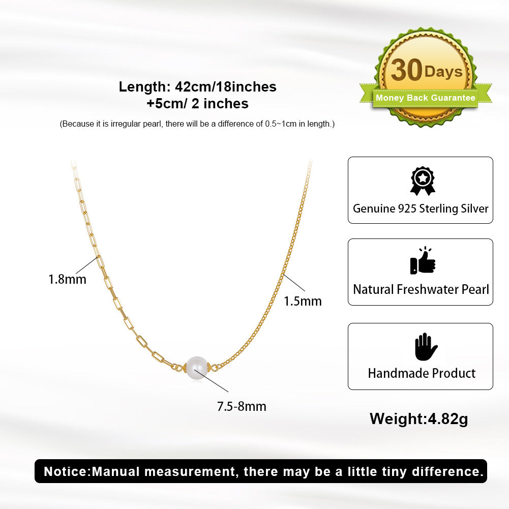 Asymmetric Pearl Necklace