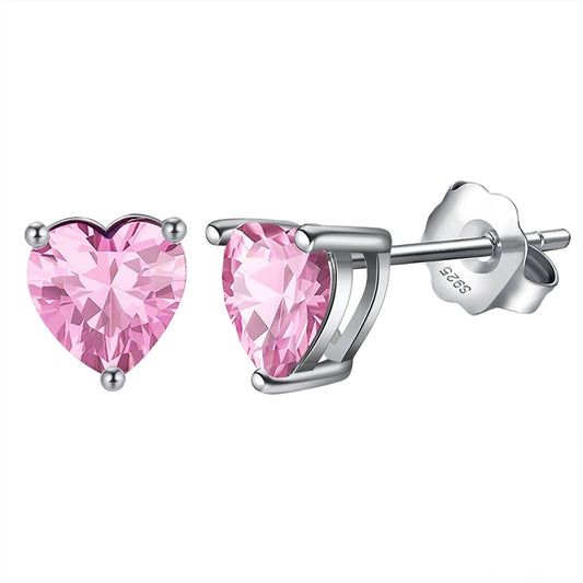 Single Stone Heart-Shaped Stud – Simple Elegance