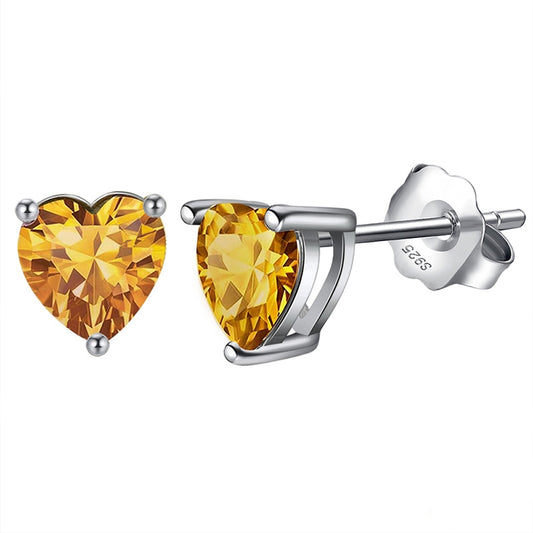 Single Stone Heart-Shaped Stud – Simple Elegance