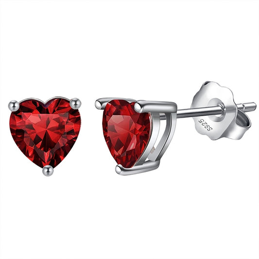 Single Stone Heart-Shaped Stud – Simple Elegance