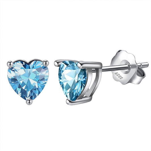 Single Stone Heart-Shaped Stud – Simple Elegance