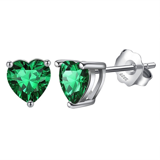 Single Stone Heart-Shaped Stud – Simple Elegance