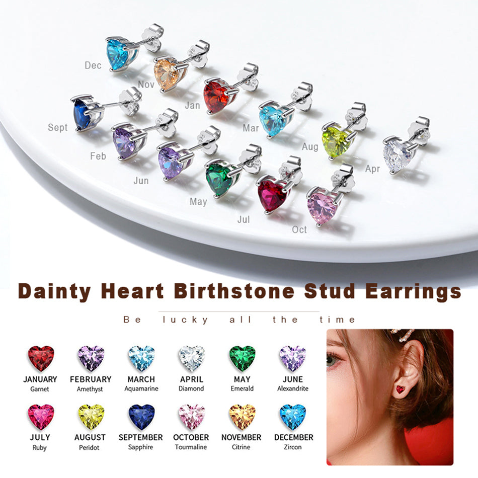 Single Stone Heart-Shaped Stud – Simple Elegance